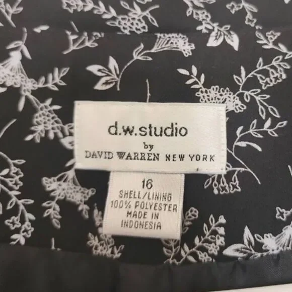 90's Vintage David Warren New York Floral Button Front Long Maxi Dress sz 16 Y2K - Picture 4 of 4